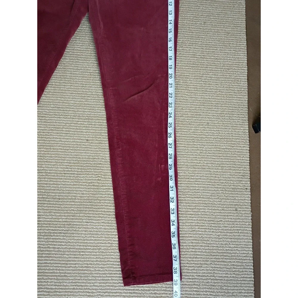 Kut From The Kloth Womens Size 8 Burgundy Corduroy Mia Toothpick Skinny - Picture 5 of 11